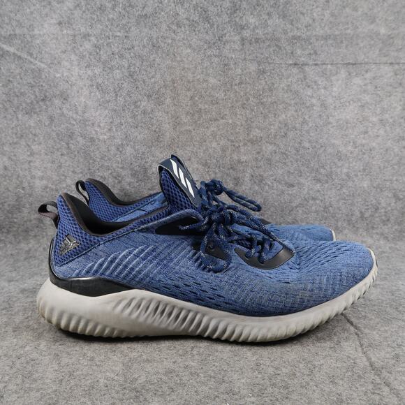 Adidas Shoes Mens 11 Athletic Trainer Alphabounce Running Sneakers Blue Sport - Picture 1 of 15